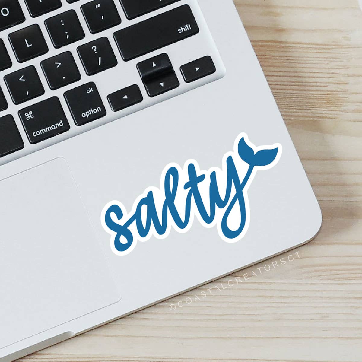 Salty with Mermaid Tail Laptop Water Bottle Sticker