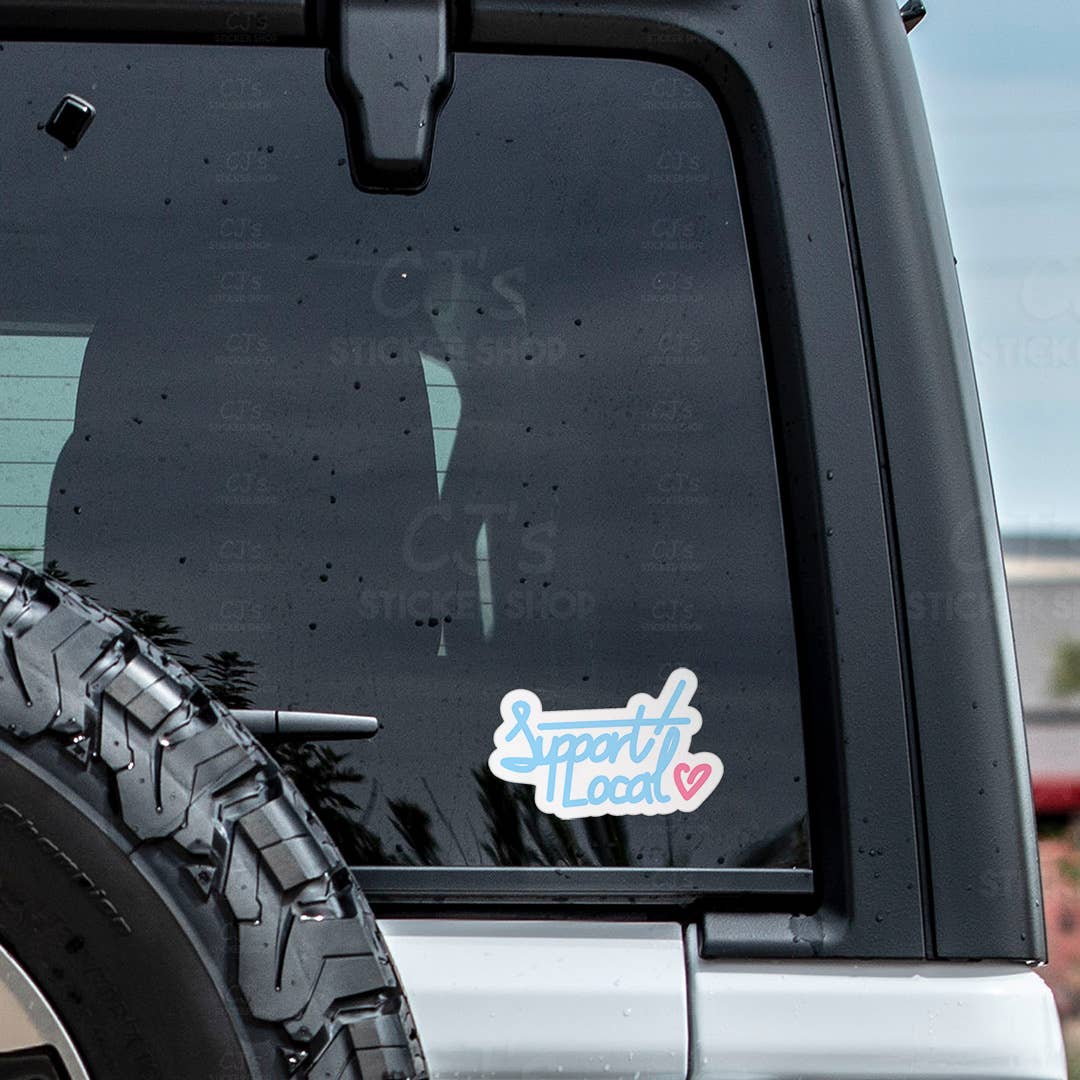 Support Local Heart Sticker Vinyl Decal