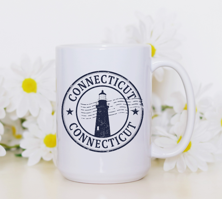 Connecticut Stamp 15oz Coffee Mug