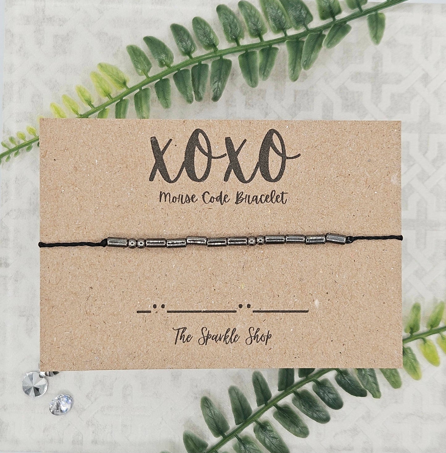 Handmade Morse Code Bracelet - XOXO