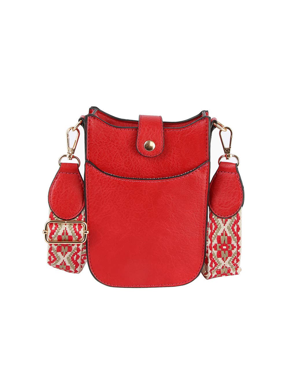 Woven Strap Accented Crossbody Sling