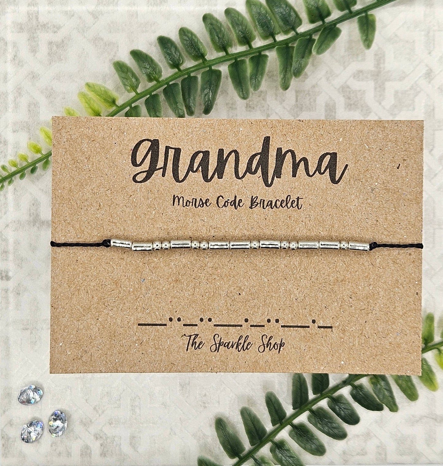 Handmade Morse Code Bracelet - Grandma