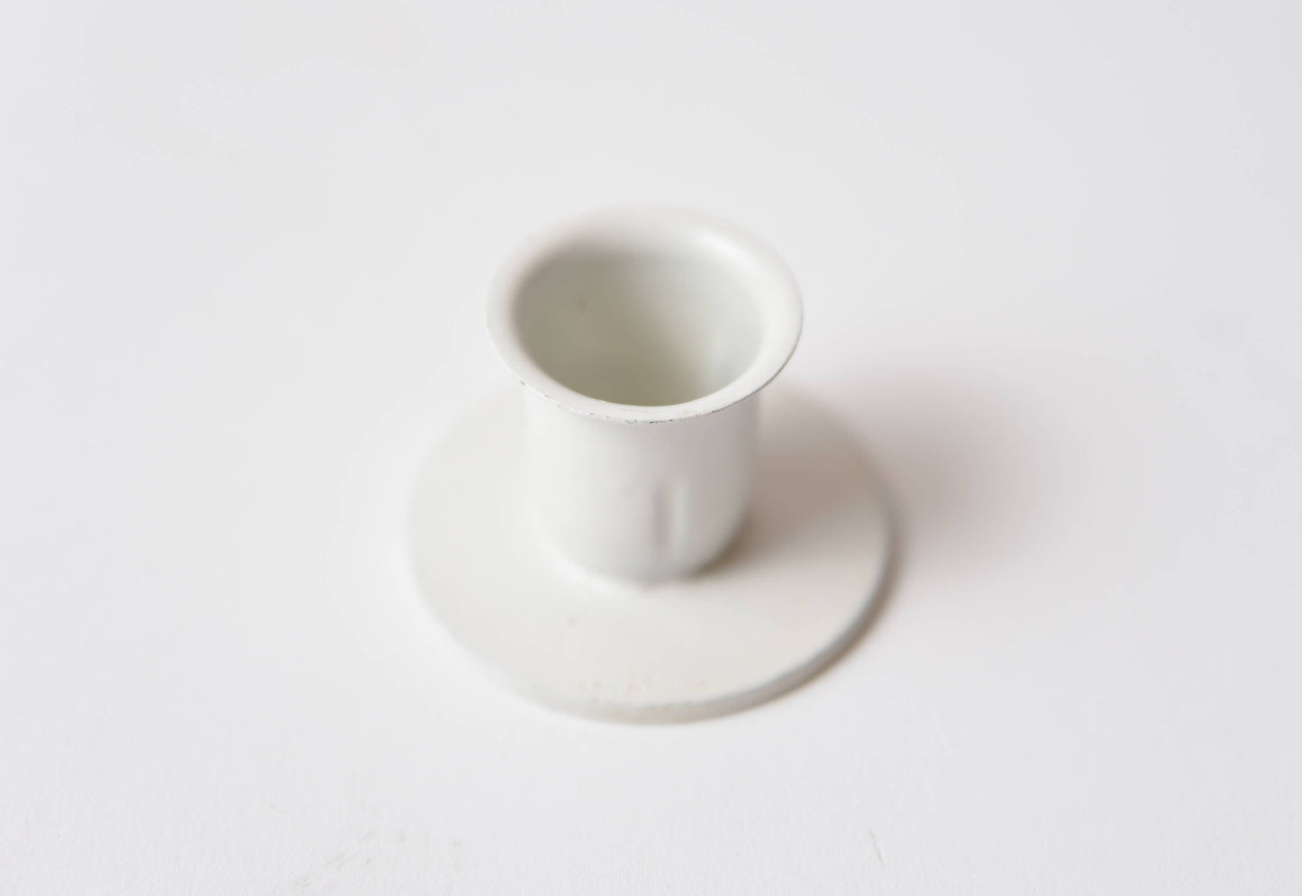 White Iron Taper Holder