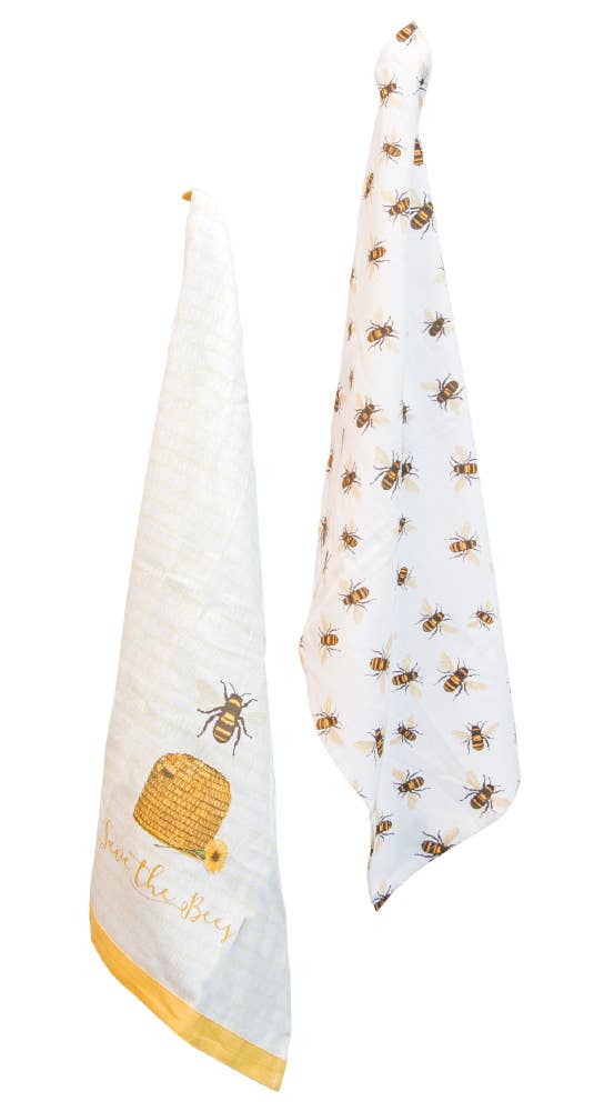 Tea Towel Save The Bees Set of 2