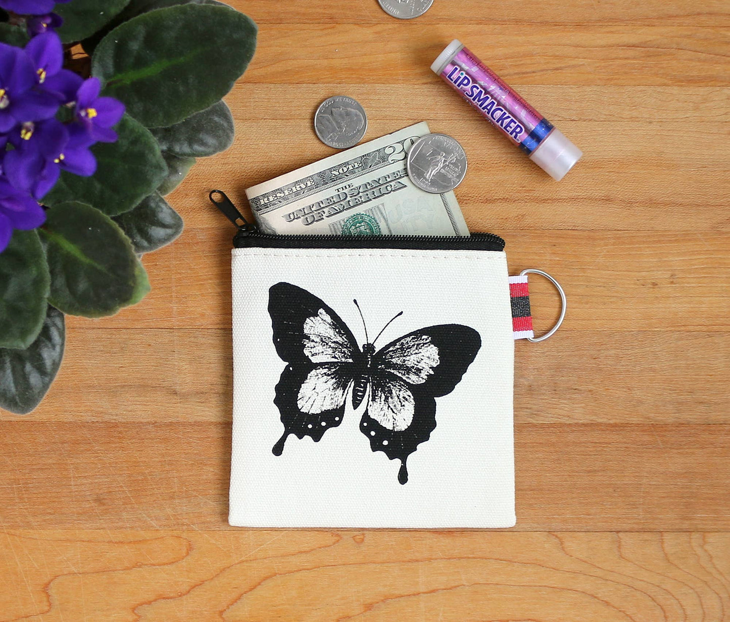 Butterfly Coin Purse Tiny Zipper Pouch