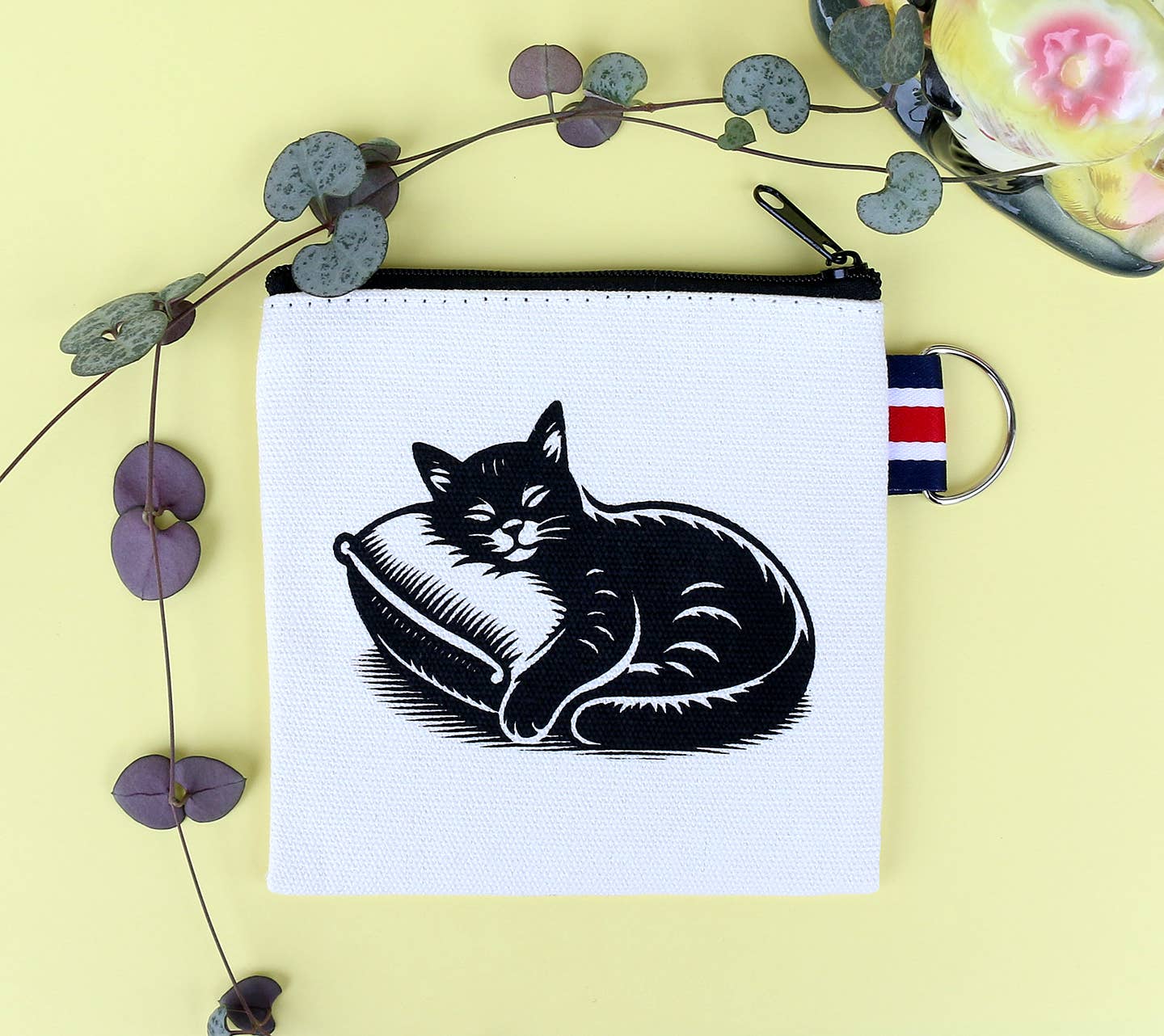 Kitty Cat Coin Purse Small Zipper Pouch
