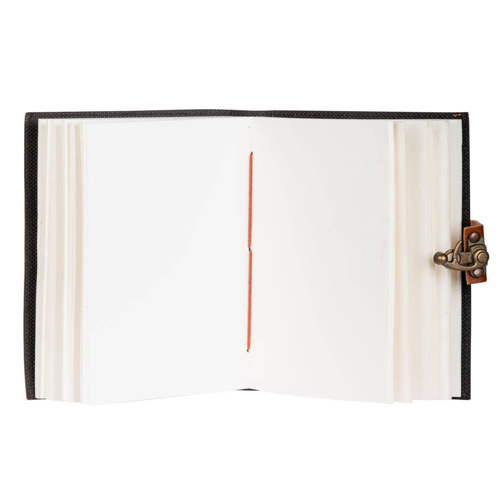 Skull and Mushrooms Leather Journal