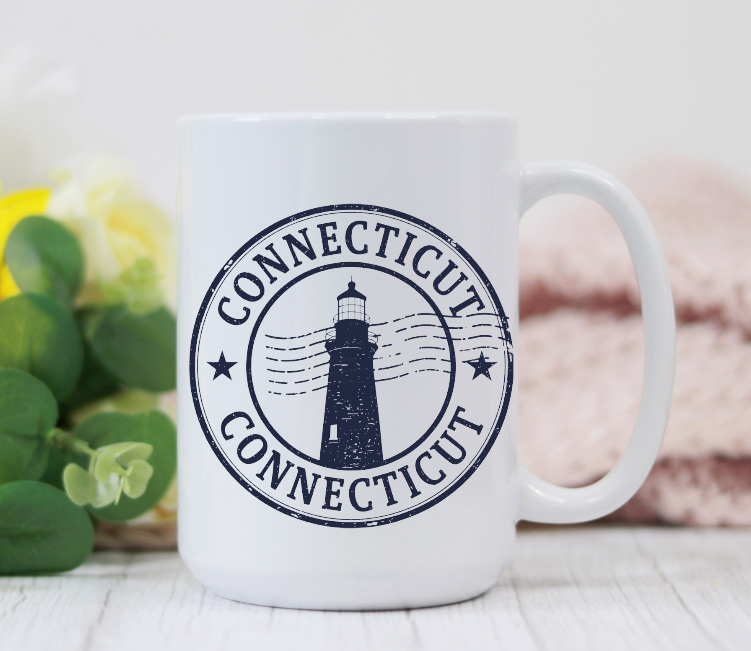 Connecticut Stamp 15oz Coffee Mug