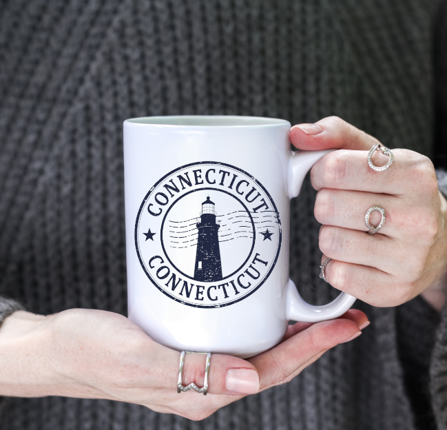 Connecticut Stamp 15oz Coffee Mug