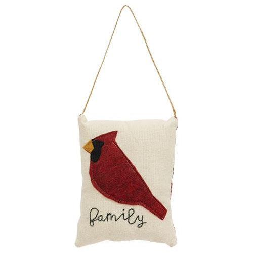 Cardinal Family Pillow Ornament