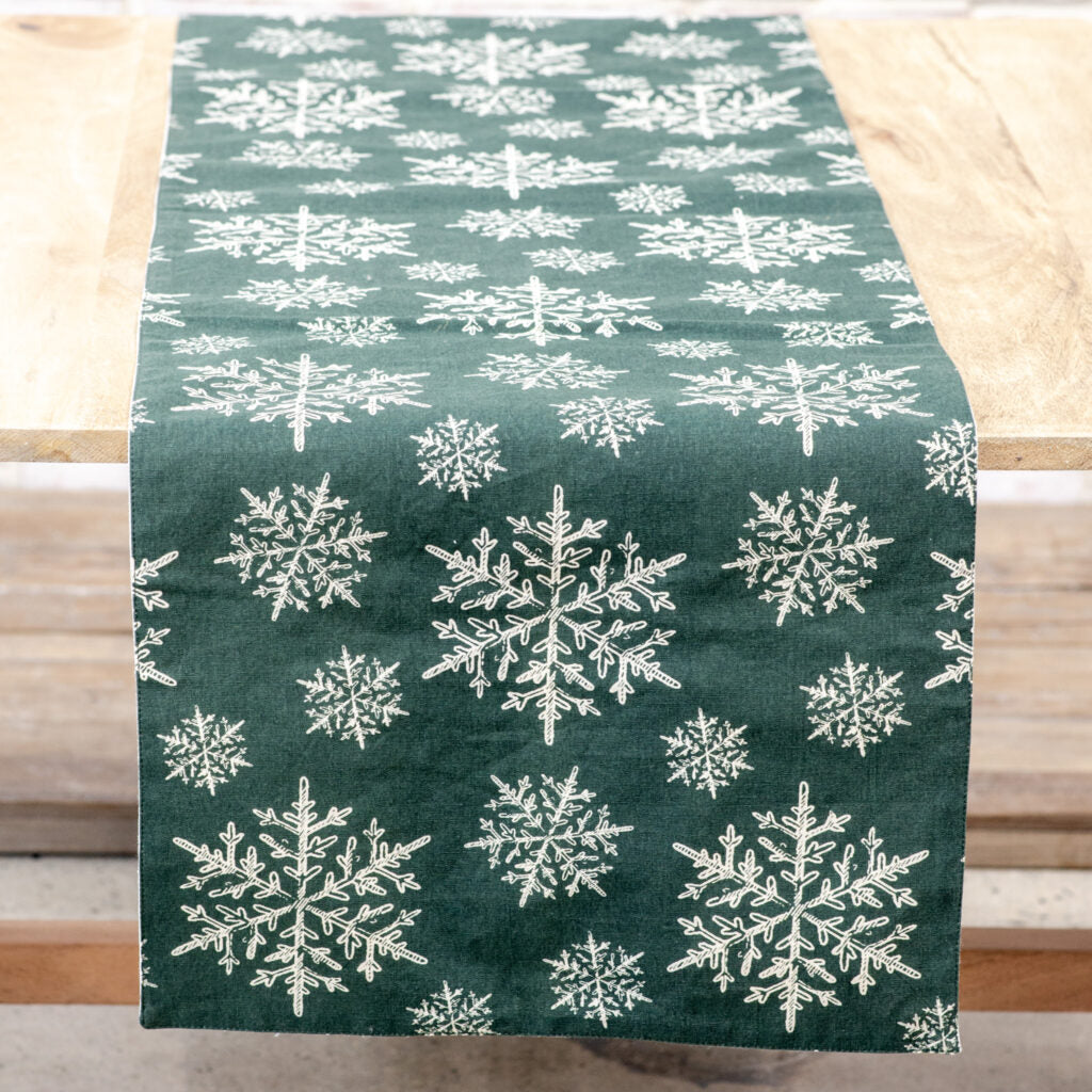 72" Reversible Snowflake Table Runner
