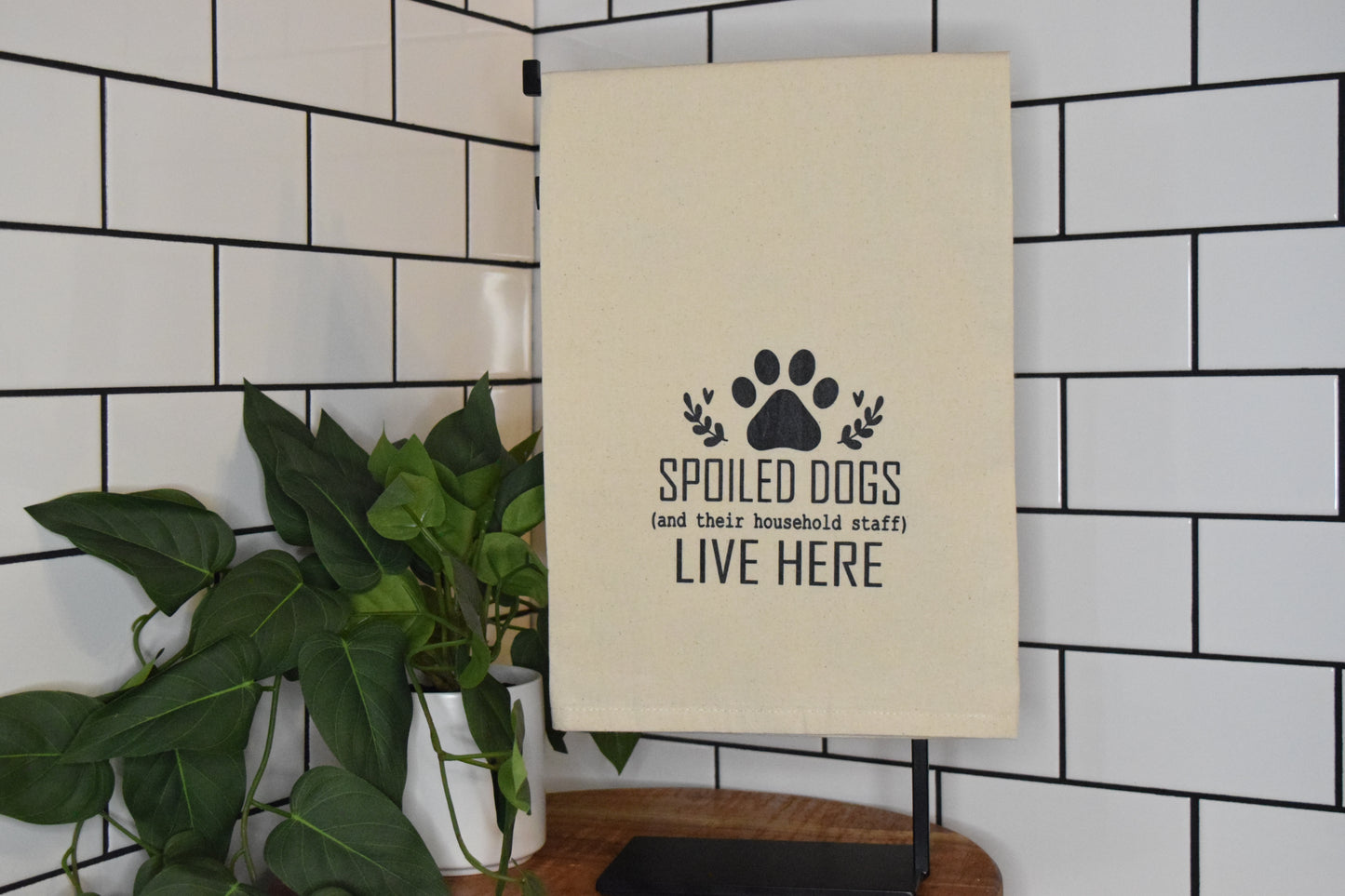 Spoiled Dog Tea Towel - Wilks Works