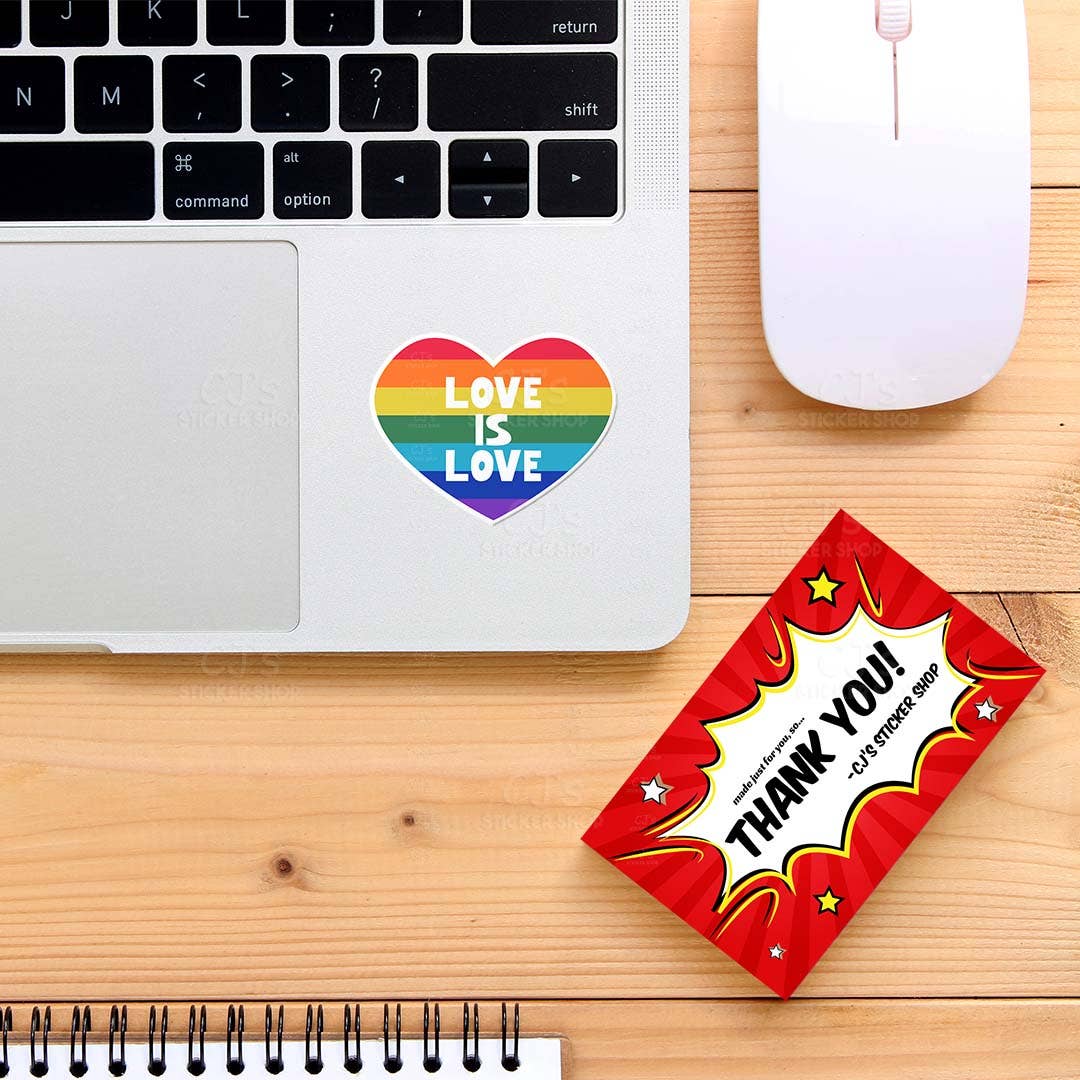 Pride Love Is Love Hearts Sticker