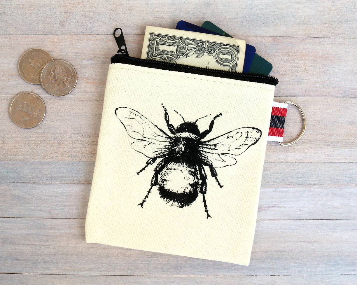 Bee Coin Purse Small Zipper Pouch