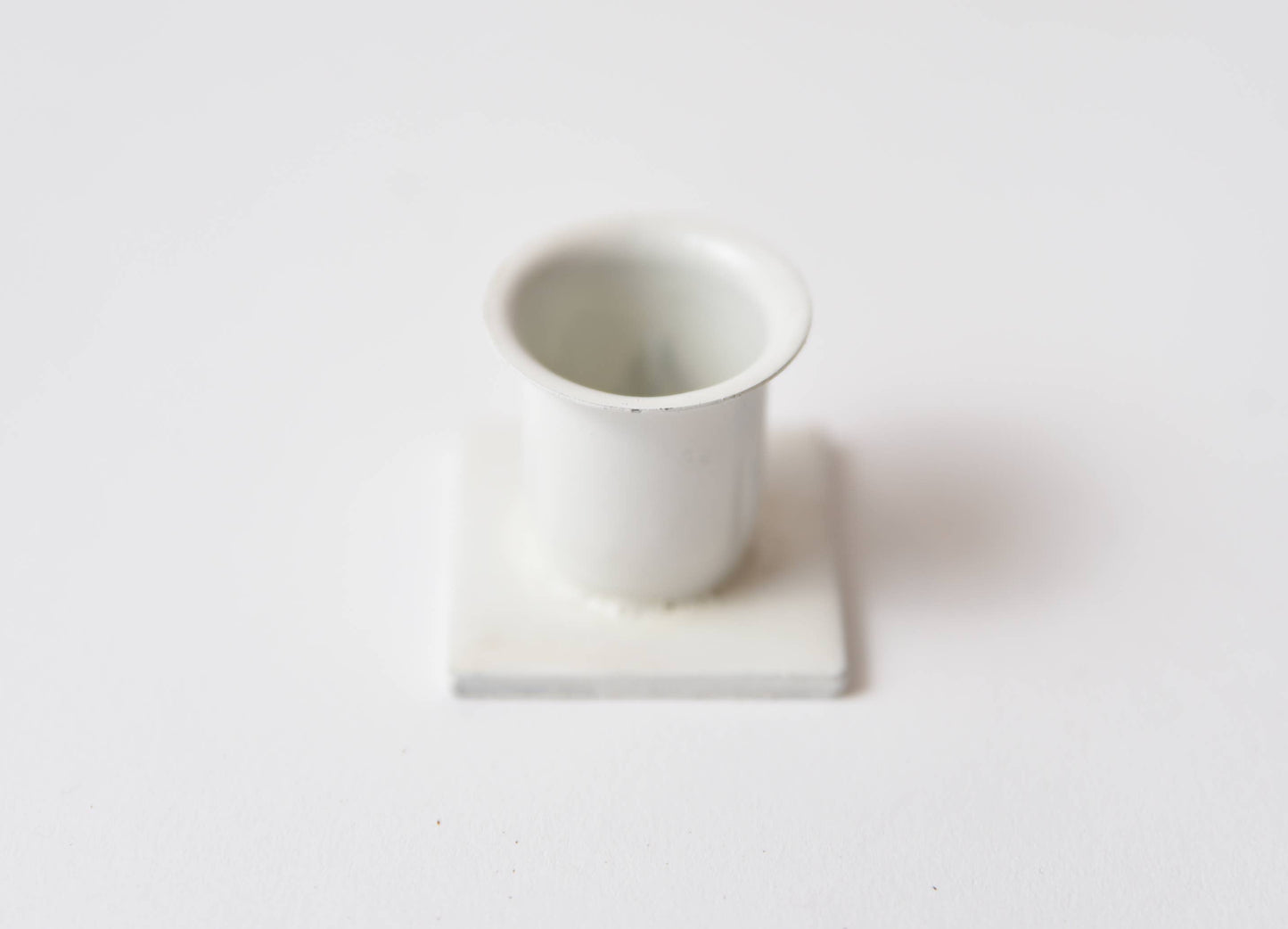 White Iron Taper Holder
