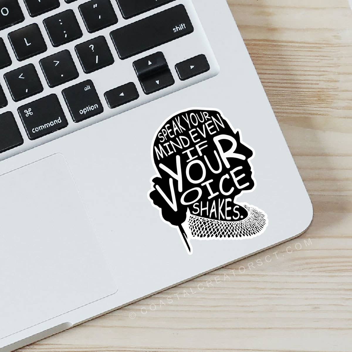 Ruth Bader Ginsburg Speak Your Mind Laptop Phone Sticker