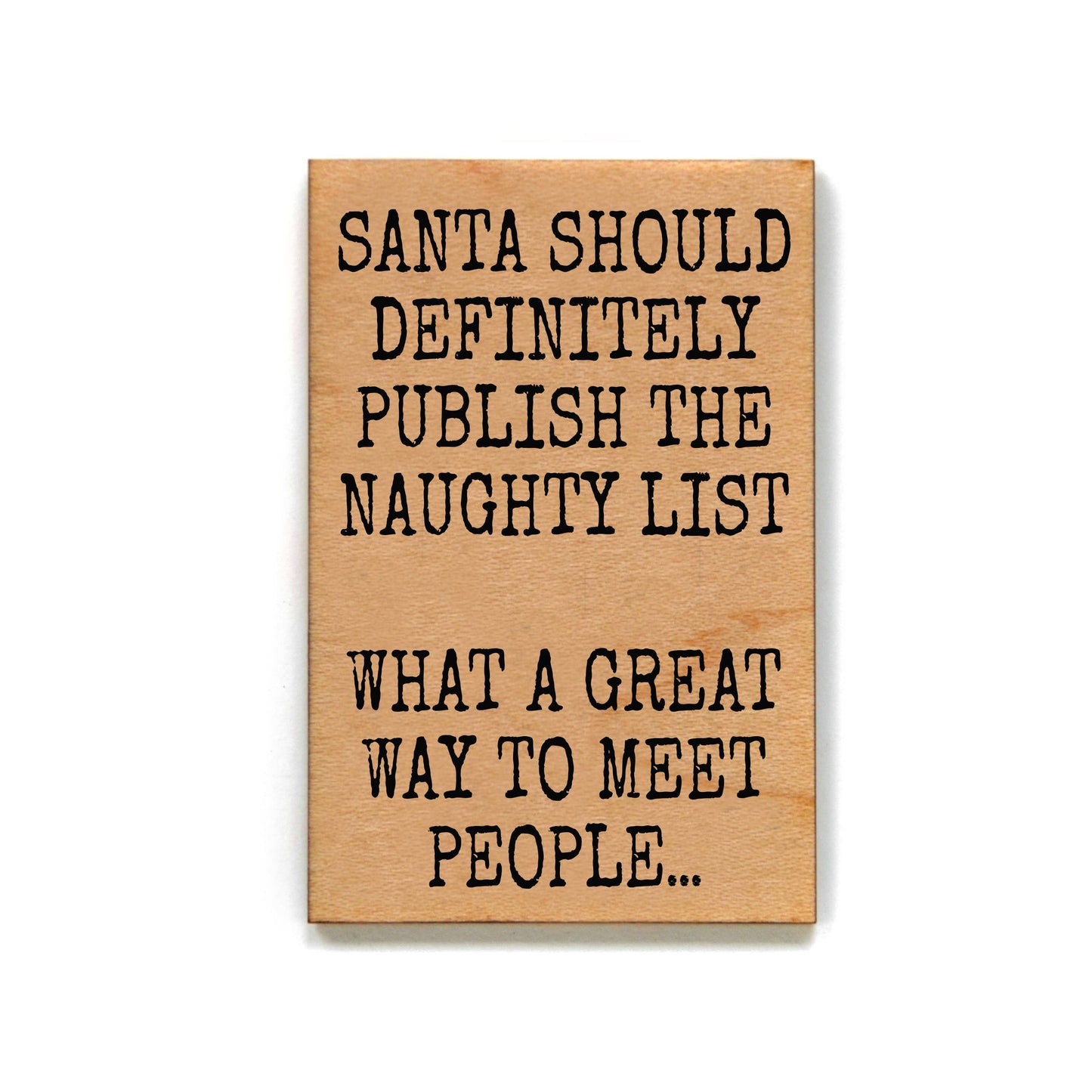 Santa Naughty List Funny Magnets