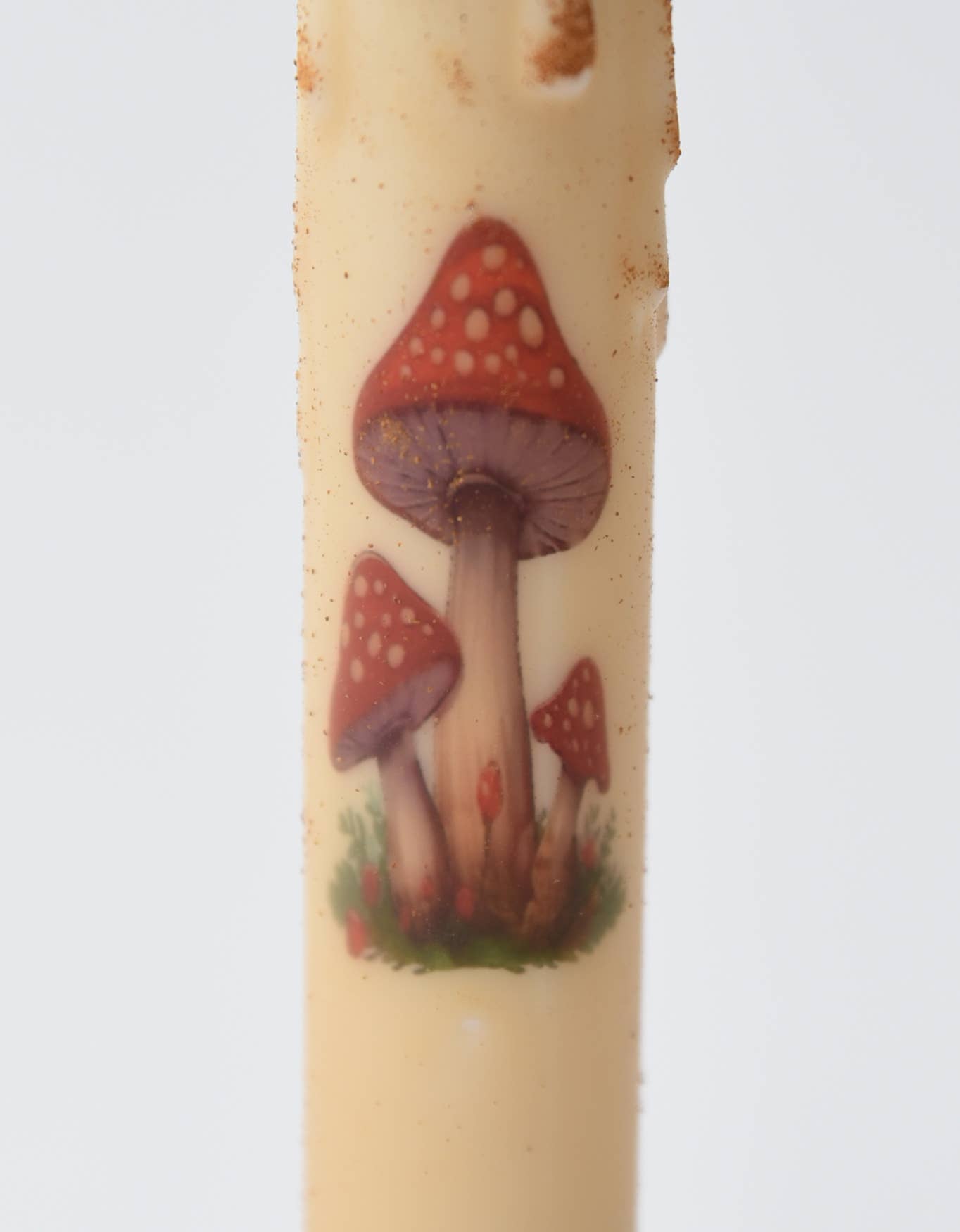 Mushroom Battery Operated LED Timer Taper Candle