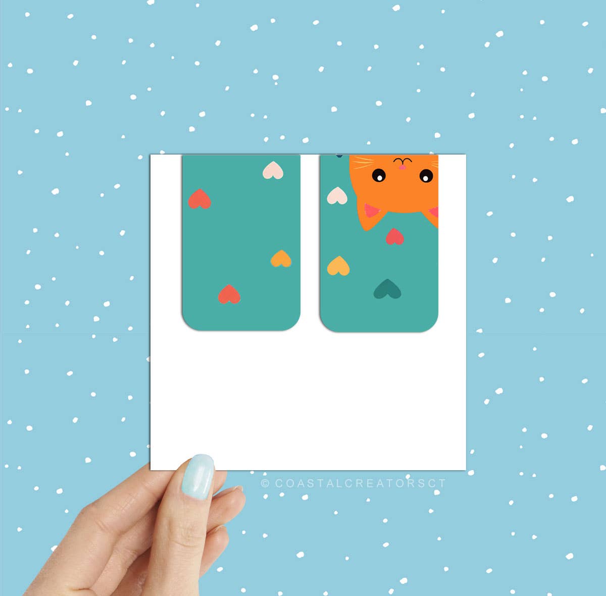 2-Pack Colorful Cats Magnetic Bookmarks