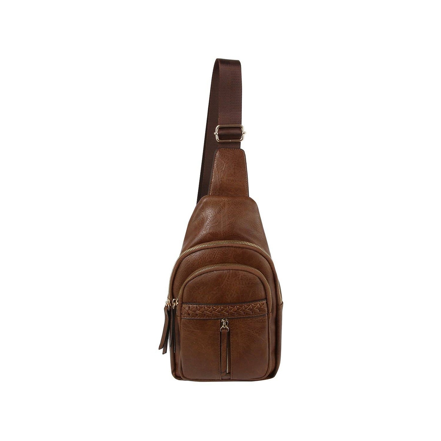 Western style soft leather sling crossbody bag