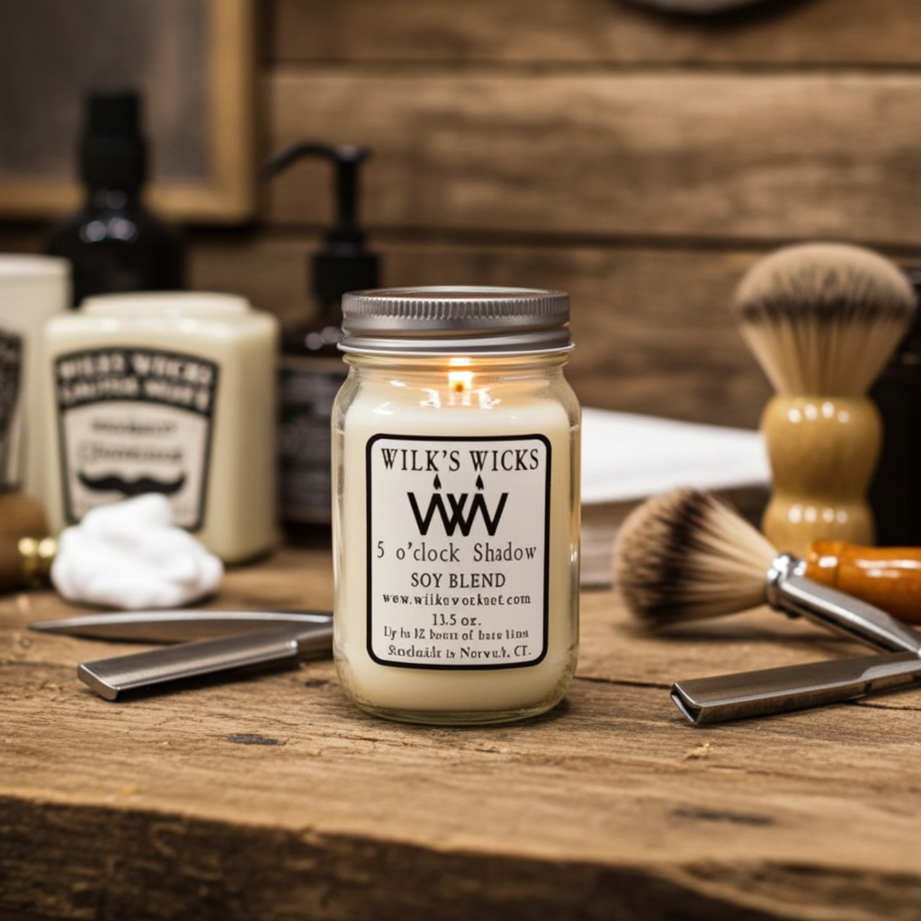 5 O'clock Shadow Candle - Handmade Soy Blend