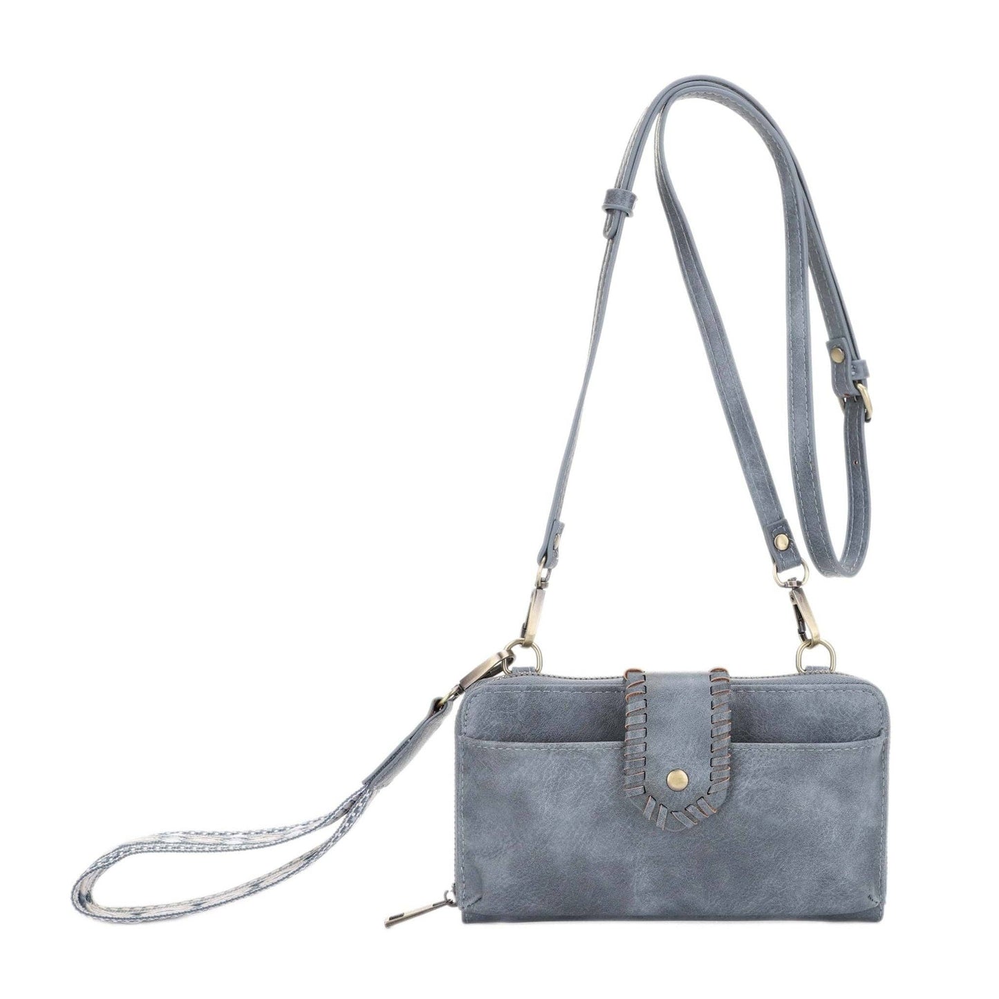 Jolie Crossbody Wallet with Boho Wrist Strap