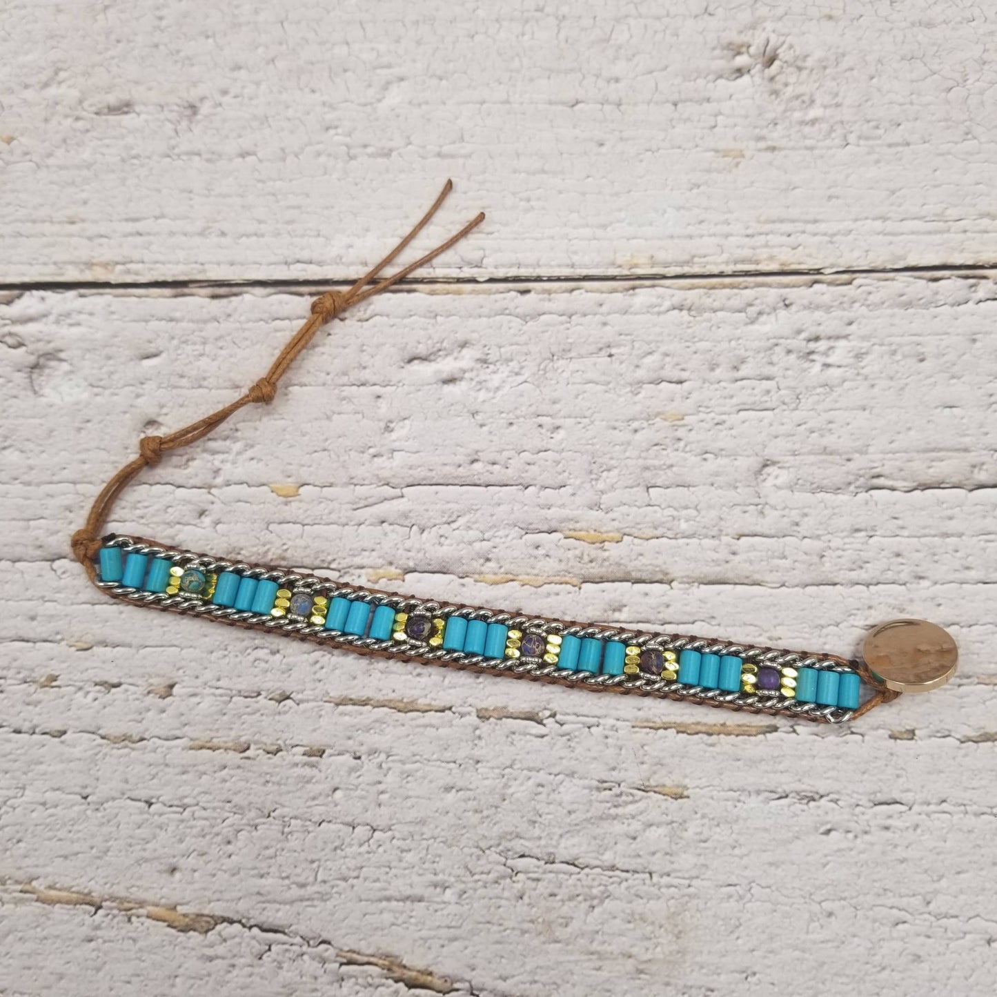 Handmade Boho Turquoise Bracelet