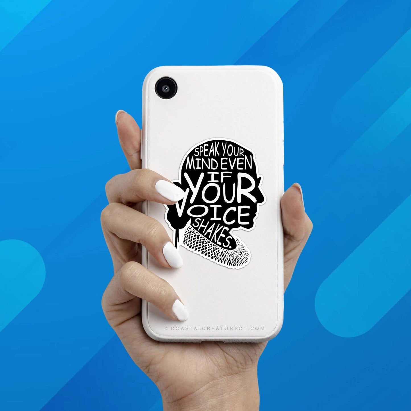 Ruth Bader Ginsburg Speak Your Mind Laptop Phone Sticker