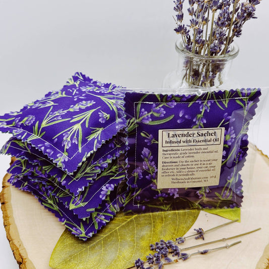 Lavender Sachet Infused with Essential Oil-Purple