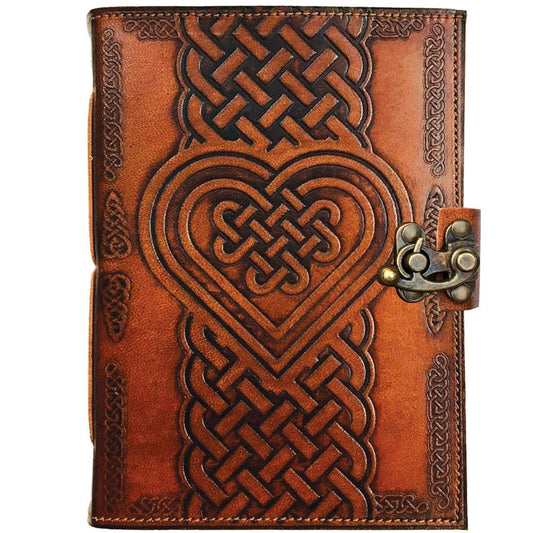 Celtic Heart Leather Journal