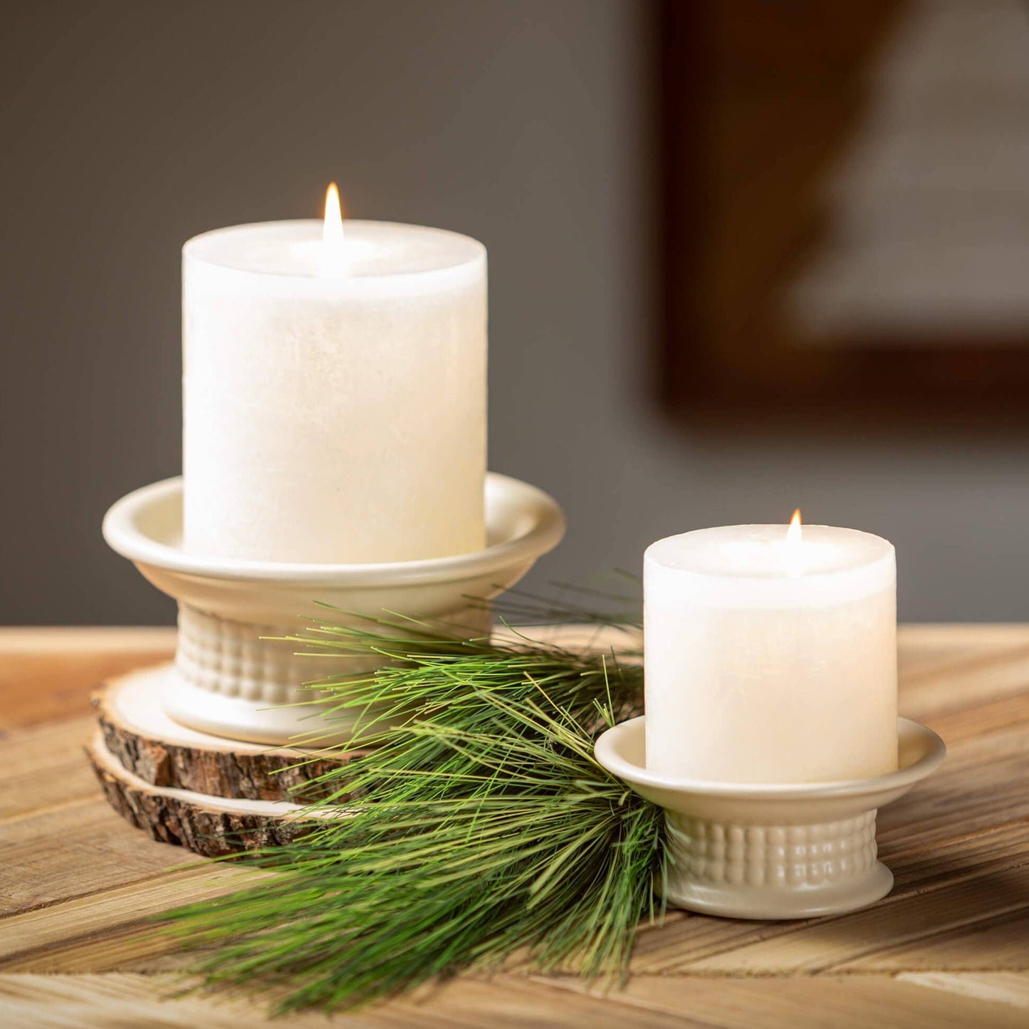 Small Candle Pedestal Tray