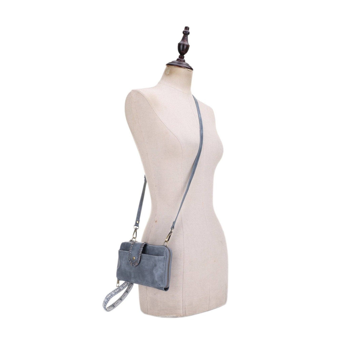Jolie Crossbody Wallet with Boho Wrist Strap