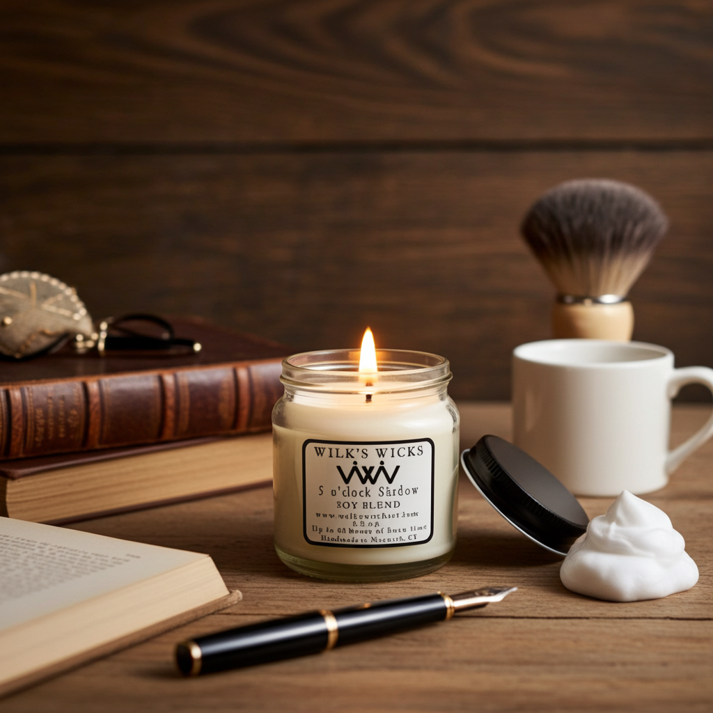 5 O'clock Shadow Candle - Handmade Soy Blend