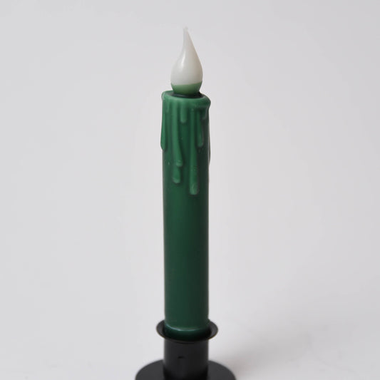Pine Green LED Timer Taper Candle