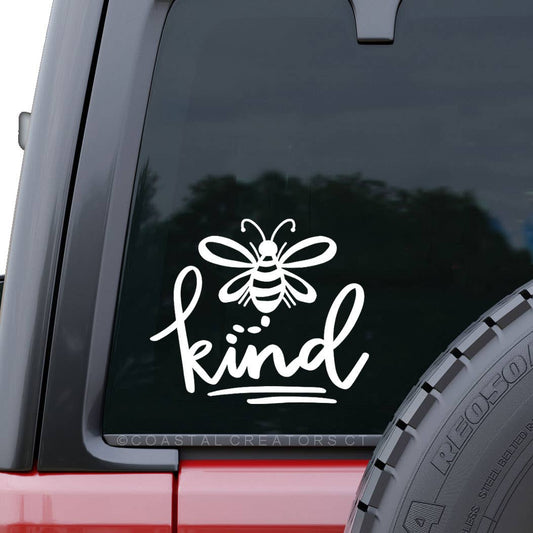 Be Kind with Bee Vinyl Window Sticker