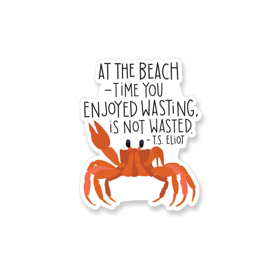 T.S. Eliot At the Beach Vinyl Sticker