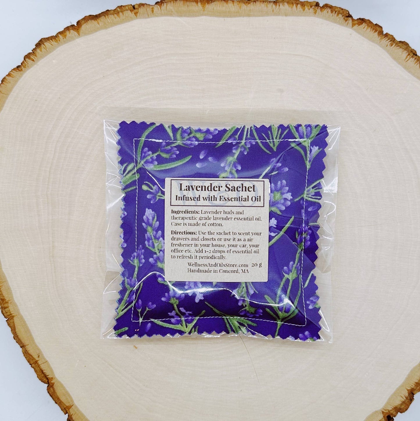 Lavender Sachet Infused with Essential Oil-Purple