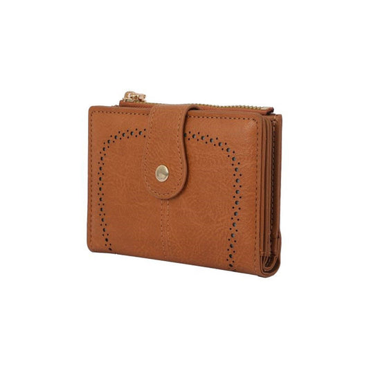 Lena Vegan Leather Laser Cut Out Detail Wallet