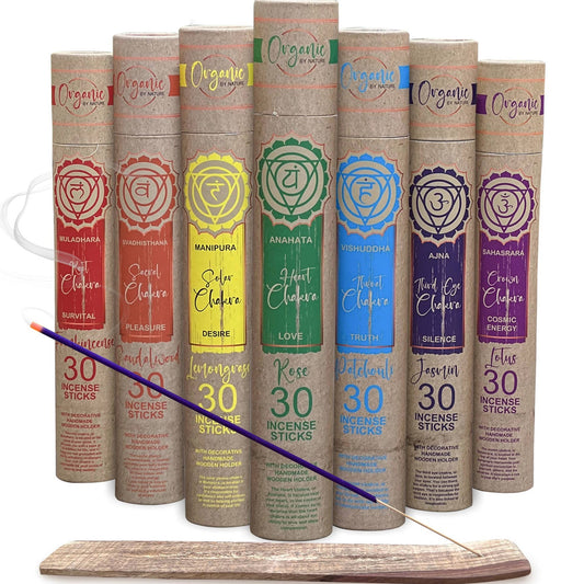 Chakra Incense With Wooden Burner