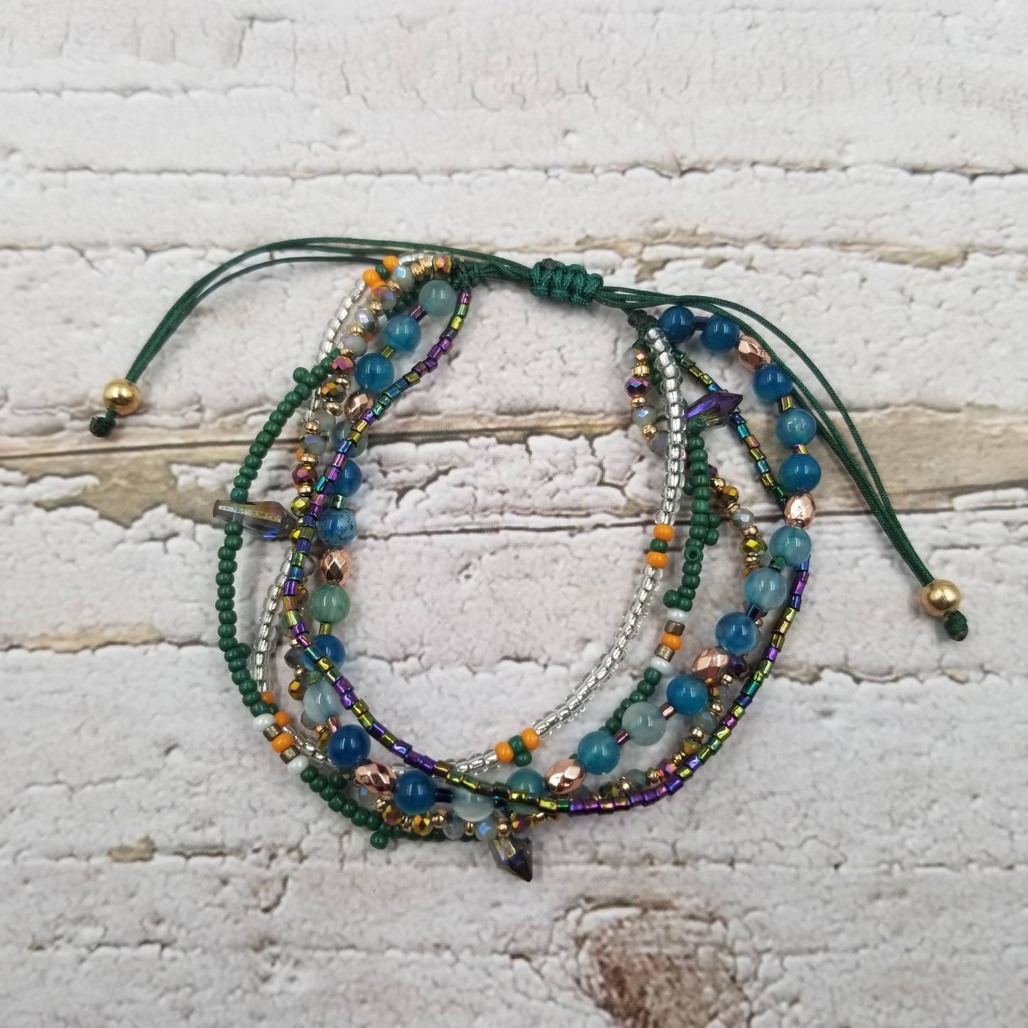 Handmade Boho Multi Layered Crystal Bracelet