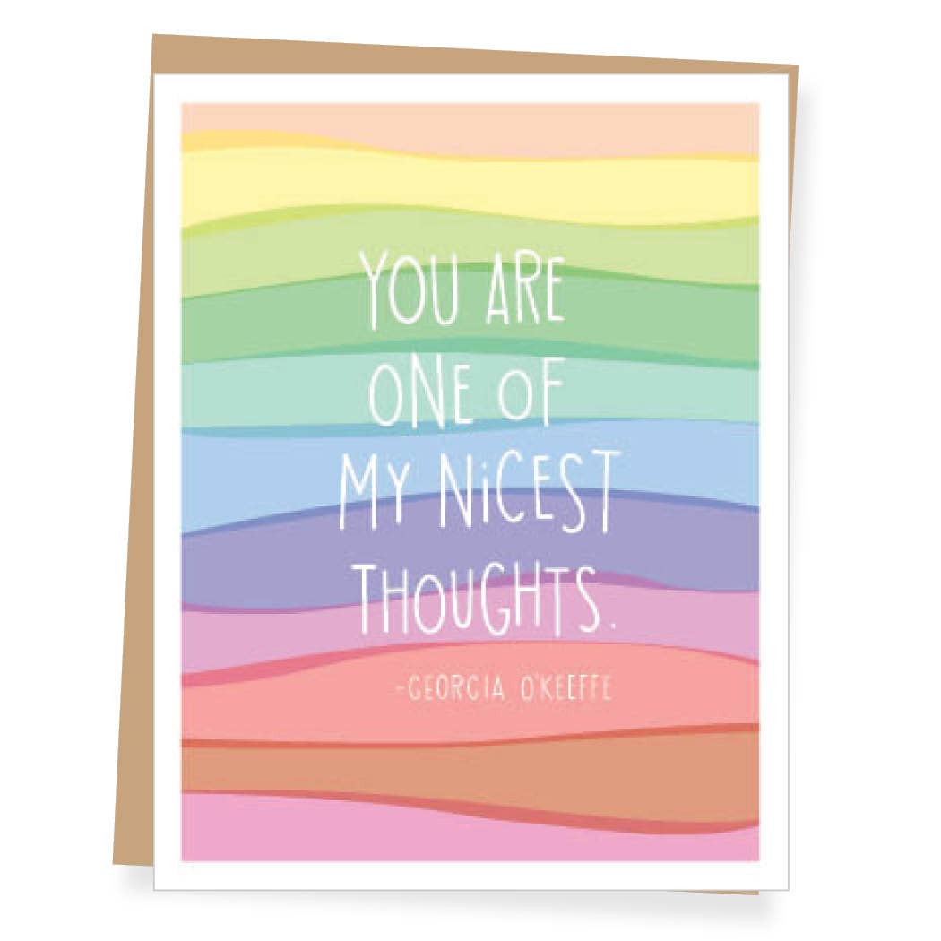 Georgia O'Keeffe Nicest Thoughts Quote Card