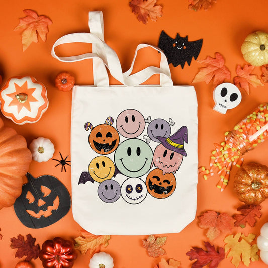 Halloween Smileys Tote Bag