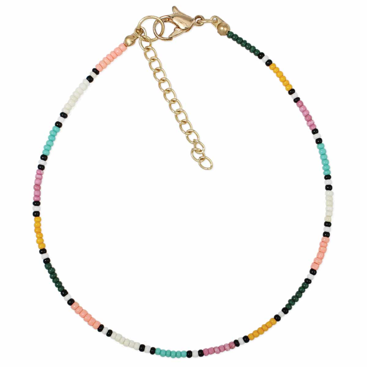 Baja Seed Bead Multicolor Anklet