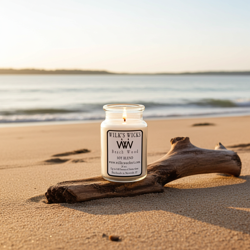 Beach Wood Candle - Handmade Soy Blend