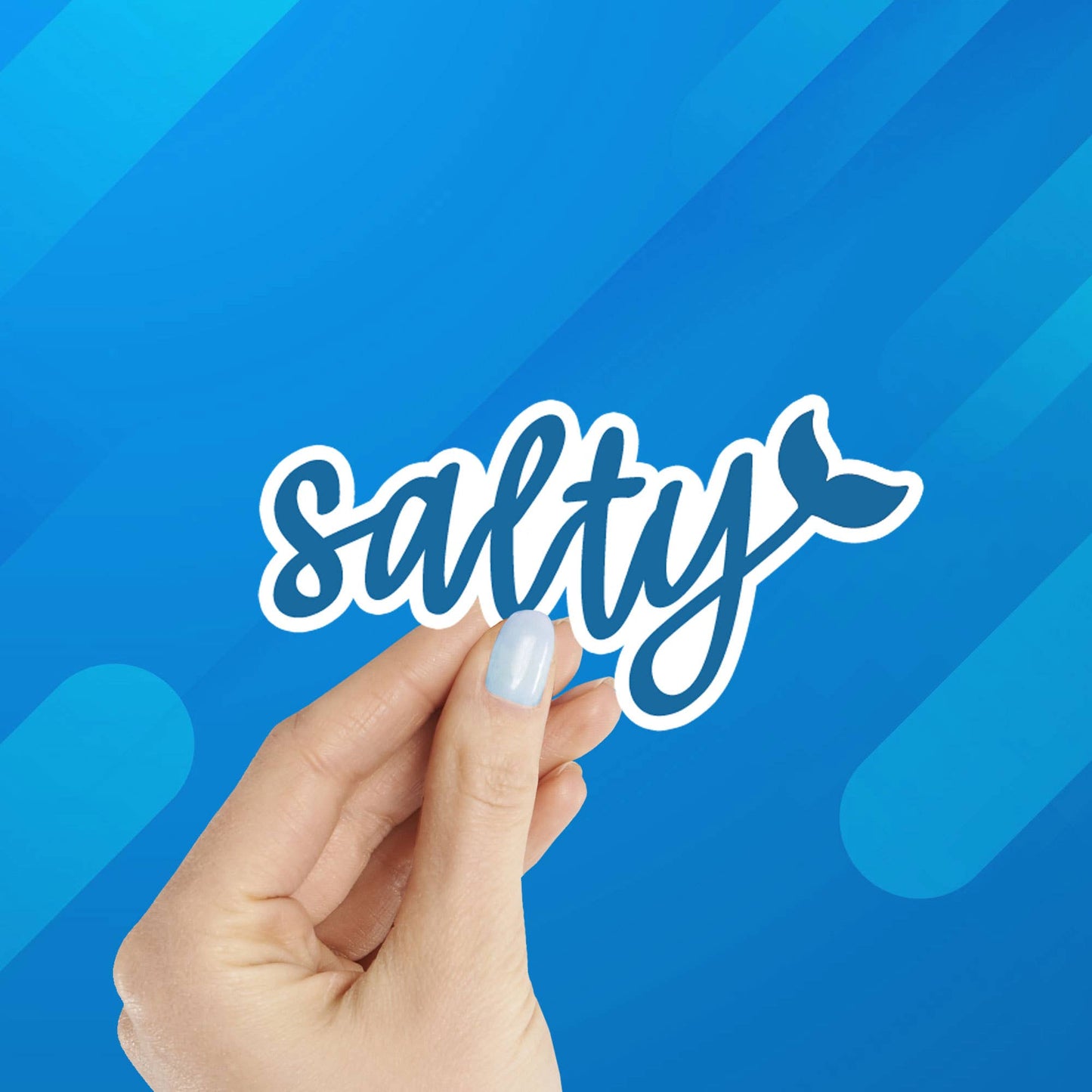 Salty with Mermaid Tail Laptop Water Bottle Sticker