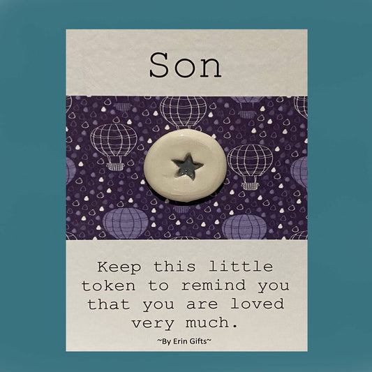 Son Ceramic Pocket Token Pocket Hug and Card