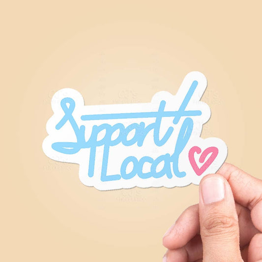 Support Local Heart Sticker Vinyl Decal