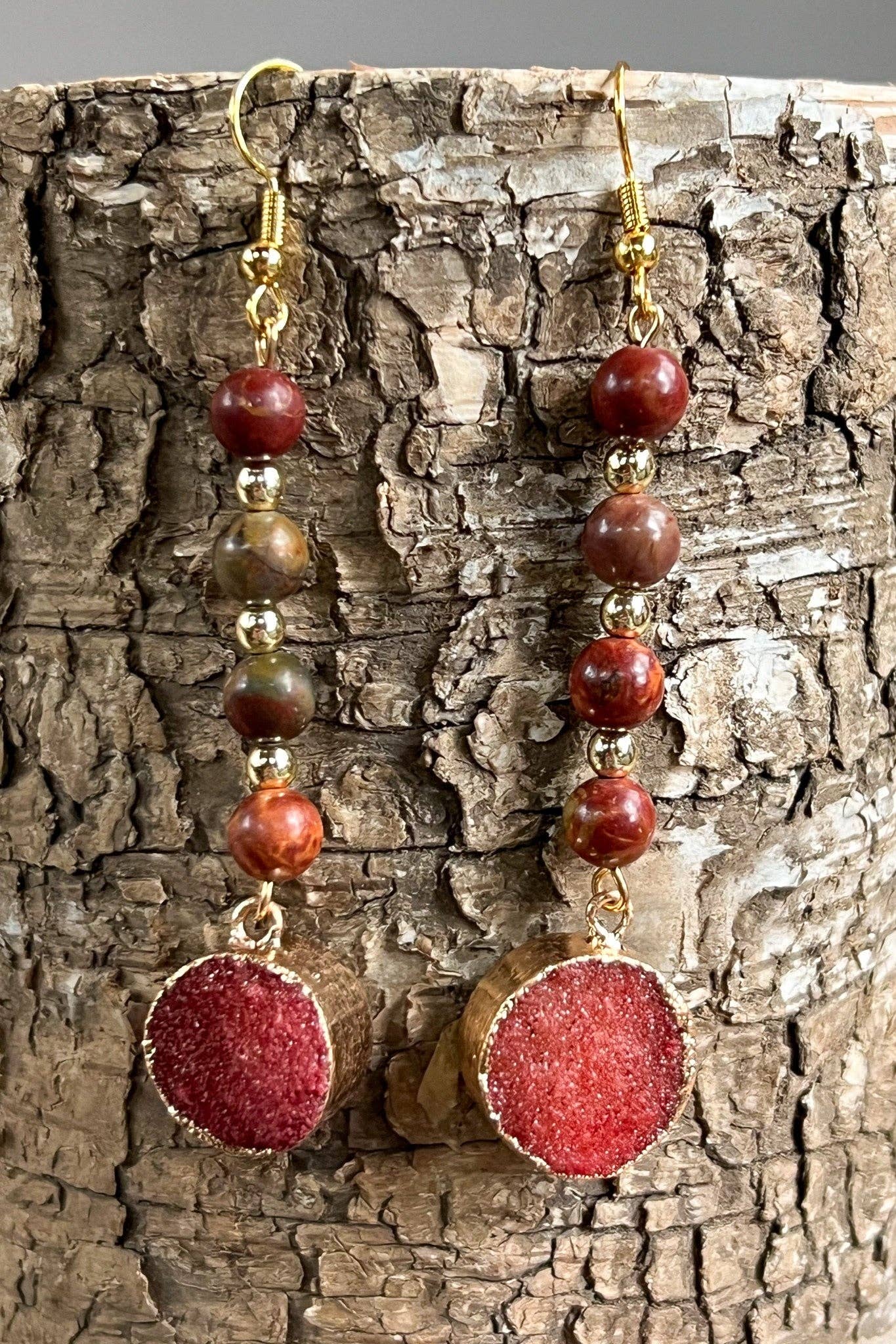 Zambia Earrings Mahogany