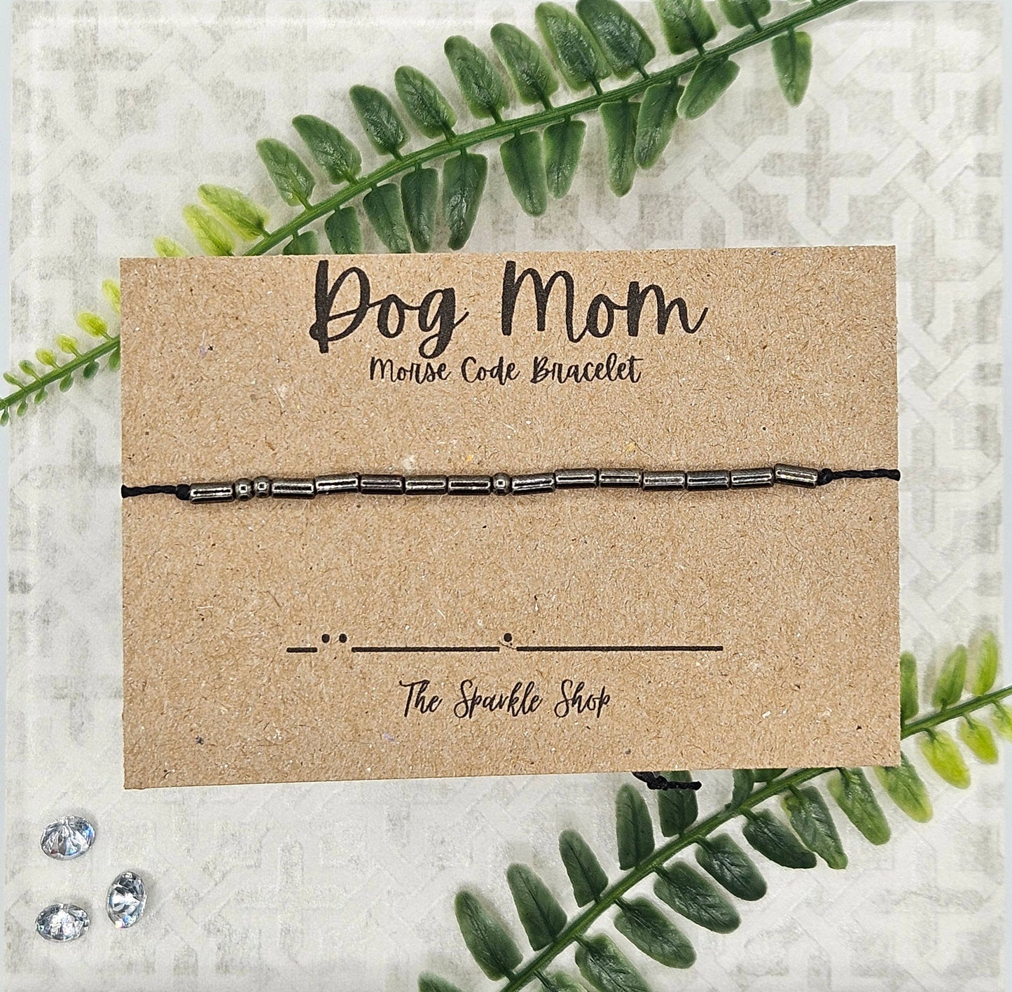 Handmade Morse Code Bracelet - Dog Mom