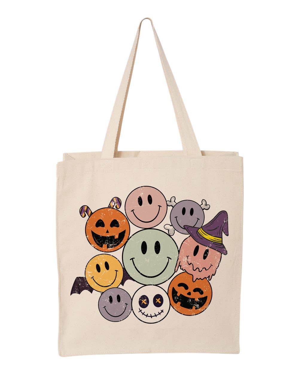 Halloween Smileys Tote Bag